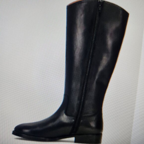 FRYE Melissa Inside Zip Tall Black Leather Riding Boots. NIB. Size 6.5 - Picture 4 of 11